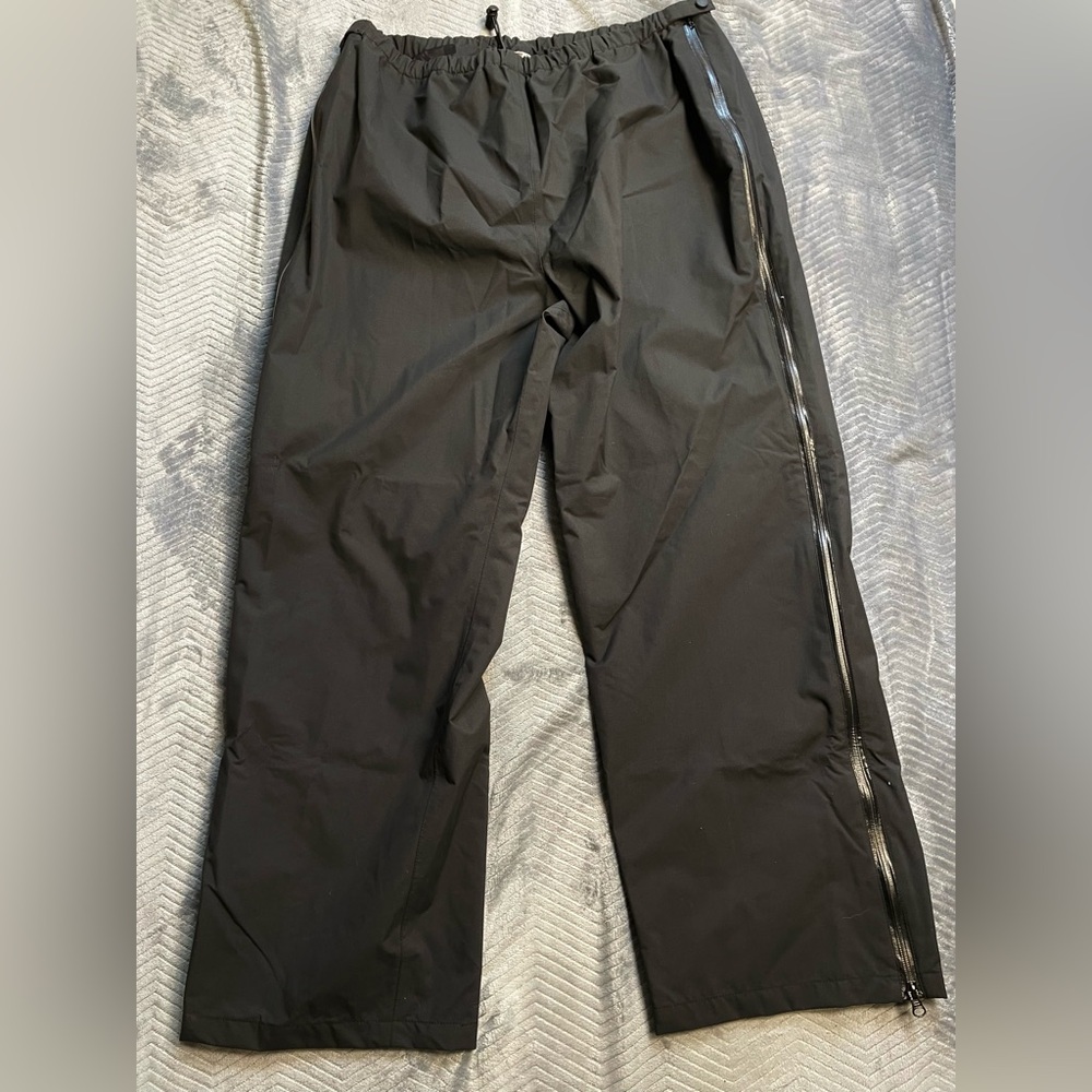 Mens Herter’s 100% Nylon Full Zip Off Rain Pants Black XL Reg